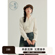 紫涵（ZIHAN）紫涵風(fēng)琴褶木耳領(lǐng)襯衫女2025春季新款甜美100%純棉休閑喇叭袖上衣 白色 M