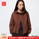 優(yōu)衣庫【超品好價(jià)】女裝休閑連帽短外套/時(shí)尚百搭479229 37 栗色 L /160/88A