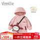 凡獵女童外套冬裝2025新款小女孩洋氣兒童衣服寶寶加絨上衣秋冬季 粉色（不配包包） 100