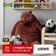宜家（IKEA）DJUNGELSKOG尤恩格斯庫MULNA穆?tīng)柤{動(dòng)物毛絨玩具玩偶 熊100cm