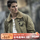 AKCLUB新復古回潮VINTAGE毛領(lǐng)飛行夾克男保暖休閑外套AK男裝1604141 深卡其 XL