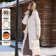 雪中飛高充絨羽絨服女連帽過(guò)膝長(cháng)款冬季遠紅外發(fā)熱內里加絨加厚保暖外套