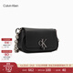 Calvin Klein時(shí)尚單肩包禮物鏈條包包金屬字母旋扣翻蓋CK女包斜挎馬鞍包DH3240