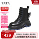 他她TATA馬丁靴2025秋冬百搭時(shí)尚簡(jiǎn)約女鞋短靴 黑（鞋底：藍） 37