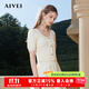AIVEI欣賀艾薇24夏季新法式優(yōu)雅勾花套頭泡泡袖針織衫R0360148 白色 S
