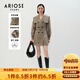 艾諾絲雅詩(shī)【商場(chǎng)同款】春秋季新品收腰顯瘦氣質(zhì)中長(cháng)款風(fēng)衣連衣裙20819093 摩卡棕 XL