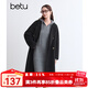 百圖betu女裝冬季新款連衣裙連帽寬松舒適連衣裙裙子女2410T99 灰色 L