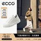 愛(ài)步（ECCO）板鞋女 防水透氣科技厚底休閑鞋 街頭720系列209763 HL 白色20976301007 37