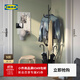宜家（IKEA）ALGANAS艾佳奈斯衣帽架鞋架臥室落地立式掛衣架衣服架學(xué)生宿舍 黑色衣帽架