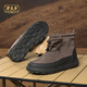 老美華新款冬季男棉鞋加棉保暖舒適防水防滑防寒保暖雪地靴 棕色 40