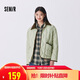 森馬（Semir）羽絨服女中長(cháng)款輕薄拼接燈芯絨翻領(lǐng)2024冬季三防外套109724113004
