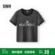 森馬（Semir）迪士尼合作系列短袖T恤女短款圖案修身2025夏季撞色109325100035