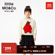 little MO&Co.親子裝 童裝25春裝新款女童圓領(lǐng)男童毛衣毛衫羊毛兒童 米白色 150 150/72