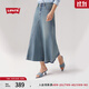 Levi's【商場(chǎng)同款】李維斯25春夏新款女士洗水牛仔半身裙003WA 藍色 XL (28)