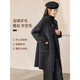 沫晗依美時(shí)尚小翻領(lǐng)雙面羊毛大衣2025冬季金屬扣中長(cháng)款毛呢外套女