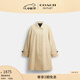 蔻馳（COACH）新款奧萊女士HERITAGE 寬松舒適大衣風(fēng)衣外套設計感 亮卡其色 S
