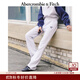 Abercrombie & Fitch【顯瘦微喇】女裝25秋冬新款百搭LOGO抓絨運動(dòng)衛褲長(cháng)褲147-5116 銀灰色 M (165/76A)