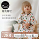 nest designs嬰兒睡袋嬰幼兒竹棉紗布寶寶睡袋用品分腿防踢被四季通用 南瓜軟軟-四層（建議室溫24-26℃） 100碼(建議身高90-100cm)年齡2-3歲