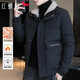 紅蜻蜓（RED DRAGONFLY）棉服男翻領(lǐng)羊羔絨加厚厚款防風(fēng)保暖舒適百搭男上衣外套黑色2XL
