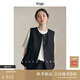 旅途原品ltyp 黑標系列「夜曲」真絲羊毛馬甲極簡(jiǎn)休閑黑色短馬夾女 靜謐黑現貨 L
