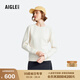 AIGLE艾高衛衣戶(hù)外運動(dòng)保暖經(jīng)典圓領(lǐng)女士上衣 鴿子奶白 BH672 36 (160/84A)