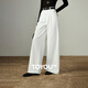 初語(yǔ)焦點(diǎn)牛仔褲女2025冬季新款高腰大闊腿純棉不易褪色 白色    26   