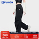 FILA FUSION斐樂(lè)潮牌梭織長(zhǎng)褲女2025春夏季時(shí)尚休閑寬松工裝褲