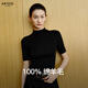 艾諾絲雅詩(shī)【商場(chǎng)同款】2025秋季新品通勤百搭100%綿羊毛針織衫女30818025 黑色 XL