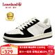 楓葉（leaveland）板鞋男女同款時(shí)尚秋季新品休閑鞋情侶百搭小白鞋防滑透氣鞋子男 白黑(皮鞋碼) 41 (255mm)