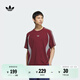 adidas經(jīng)典寬松純棉運動(dòng)上衣短袖T恤男裝夏季新款阿迪達斯三葉草 暗紅   S