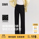 森馬（Semir）[商場(chǎng)同款]休閑褲女闊腿褲2025春季抽繩衛(wèi)褲ins潮流101125127009A