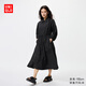 優(yōu)衣庫女裝尼龍連衣裙/7分袖裙子480632 09 黑色 M /160/84A