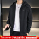 阿迪達斯（adidas）男裝夾克 25秋季新款跑步訓練運動(dòng)服休閑時(shí)尚防風(fēng)衣透氣針織外套 經(jīng)典黑/雙層針織/主推款 XL 【180-185cm/170-180斤】