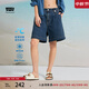 Levi's李維斯冰酷系列25年春夏新款女士美式防曬時(shí)尚牛仔短褲涼感 藍色 25