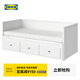 宜家（IKEA）HEMNES漢尼斯沙發(fā)床折疊床坐臥兩用客廳沙發(fā) 白色床框架帶3屜+床墊硬型*2 800mm*2000mm