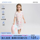 愛(ài)慕兒童家居服女童孩零碳蘭精莫代爾短袖睡裙夏季接觸涼感睡衣甜甜圈170