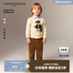 Teenie Weenie Kids小熊童裝25年新款秋冬男寶寶可愛(ài)純棉套頭毛衣 米白色 100 cm