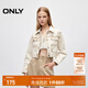 ONLY秋季時(shí)尚設計酷感翻領(lǐng)短款牛仔外套女|124354010 E14 深紅木色 M (165) 84A