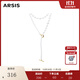 Arsis純真年代復古OT扣長(cháng)項鏈法式原創(chuàng  )時(shí)尚簡(jiǎn)約項鏈毛衣鏈送女友禮物 復古OT扣長(cháng)項鏈