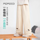 瑪米瑪卡（MOMOCO）兒童褲子冬季加厚女童休閑洋氣加絨直筒褲 燕麥色 130