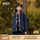 AIGLE艾高經(jīng)典款女士短款全拉鏈加厚保暖舒適休閑戶(hù)外抓絨外套 帝國深藍 AF562 36