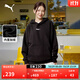 彪馬（PUMA）加絨純色秋冬衛衣套頭衫男女情侶長(cháng)袖連帽運動(dòng)上衣534364 黑色-01 M (175/96A)