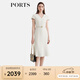 PORTS寶姿女裝2025春夏新款簡(jiǎn)約通勤溫柔風(fēng)經(jīng)典V領(lǐng)束腰魚(yú)尾連衣裙 米白色 S （4）