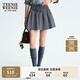 Teenie Weenie小熊女裝半身裙2025秋季新款甜美俏皮約克褶格子短裙 藏青色 M