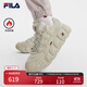FILA 斐樂(lè )官方男鞋CROISSANT WE摩登運動(dòng)鞋加絨可頌鞋 燕麥色-OM 42