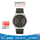 斯沃琪（Swatch）瑞士手表 金屬超薄系列  SKIN墨綠色開(kāi)學(xué)季禮物石英男女表 SKIN墨綠 SS07S103