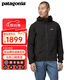 巴塔哥尼亞（Patagonia）男士抓絨衣連帽衫 R1保暖透氣夾克抓絨衫 TechFace Hoody 83578 BLK M