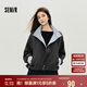 森馬（Semir）外套女秋季花苞拼接格子寬松立領2025風文藝通勤夾克10A525108004