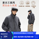 KAMA卡瑪復古洗水工裝夾克男女同款2025新款秋季寬松百搭防風(fēng)外套上衣 深灰 L