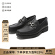 菲拉格慕（Ferragamo）新品 男士DAVID復古做舊休閑鞋莫卡辛鞋商務(wù)皮鞋單鞋0671792 黑色 EE 40 /品牌原碼 6